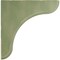 Ekena Millwork 1 3/4"W x 7 1/2"D x 7 1/2"H Eaton Wood Vintage Decor Bracket, Restoration Green BKTWD02X08X08EAGR - alternate 2